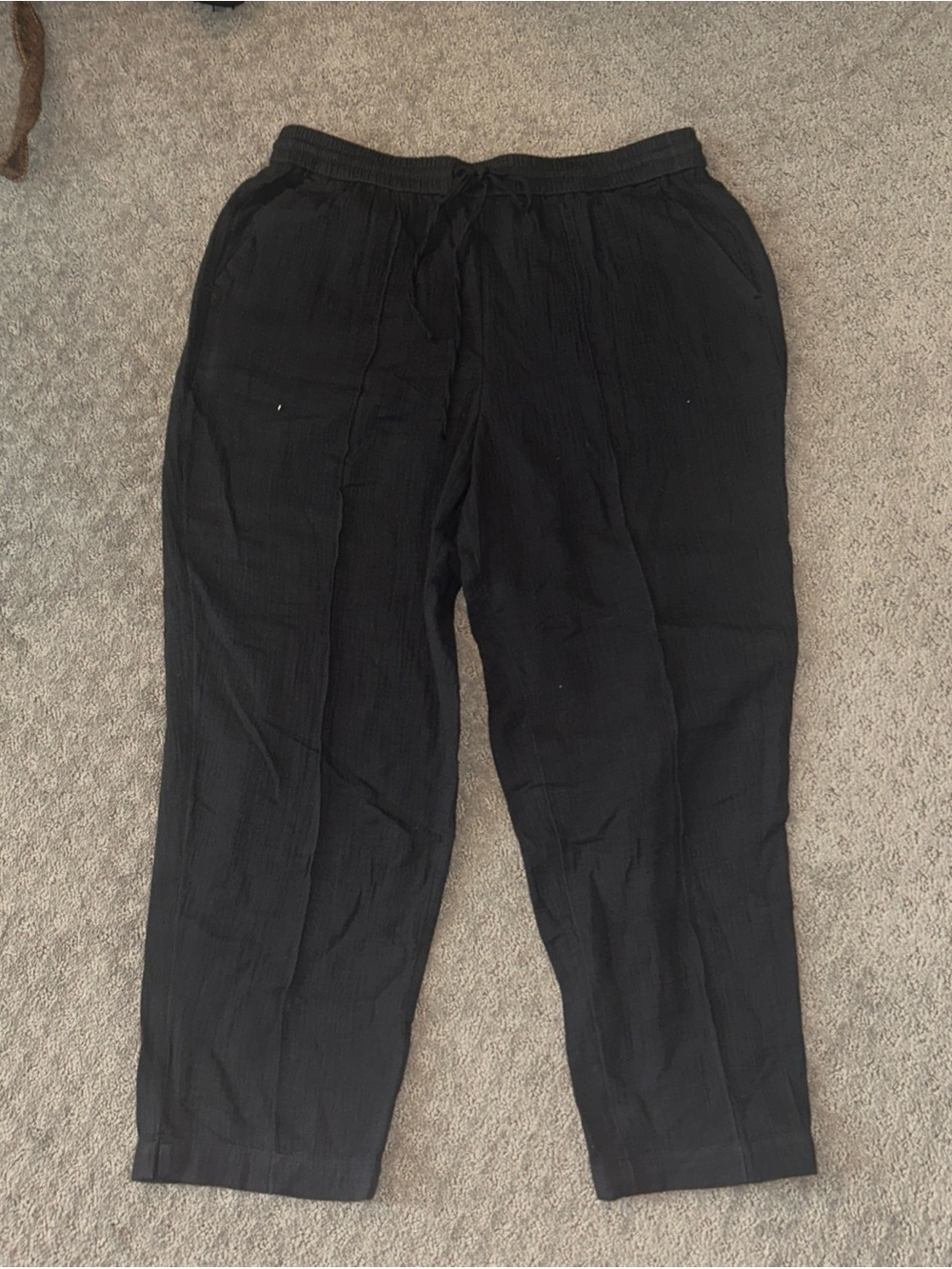 Women’s Black Drawstring Casual Pants